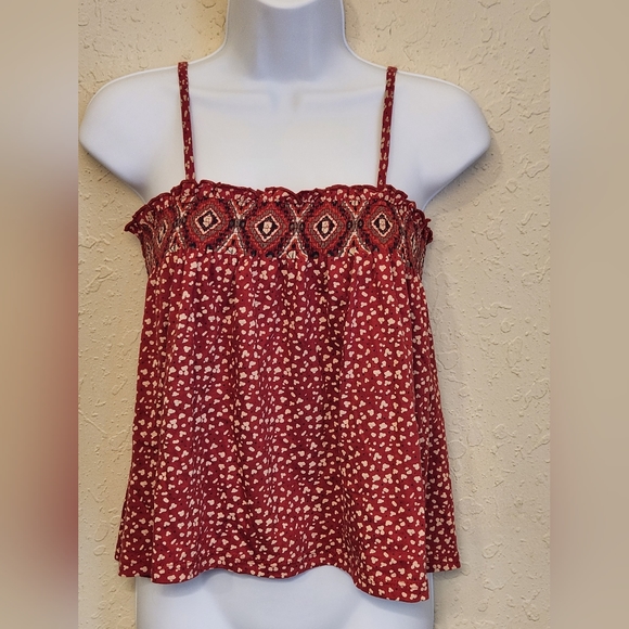 Patrons of Peace Bohemian Spaghetti Strap Blouse Size Medium - Picture 3 of 8